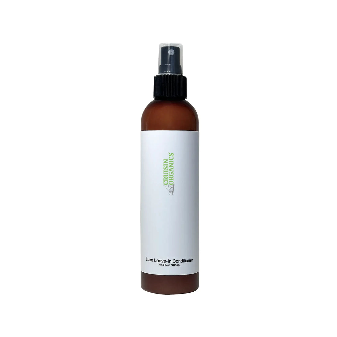 Cruisin Organics Luxe Leave-in Conditioner. Infused with Panthenol for deep moisture and strength, and Hydrolyzed Keratin Protein for enhanced elasticity and resilience. Fragranced with Rosa Damascena (Rose) Oil and suitable for all hair types.