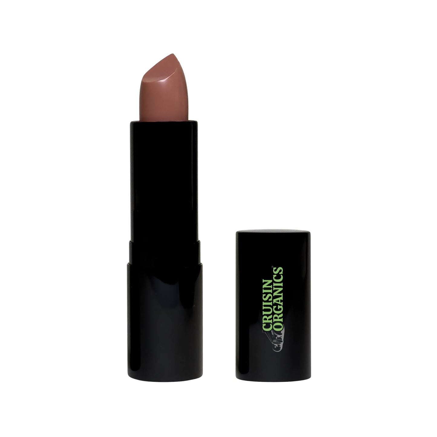 Cruisin Organics Naughty Nude Cream Lipstick for hydrated and full lips with nourishing Vitamin E and oils. Suitable for any occasion, our luxury cream lipstick will elevate your look with dynamic colors.