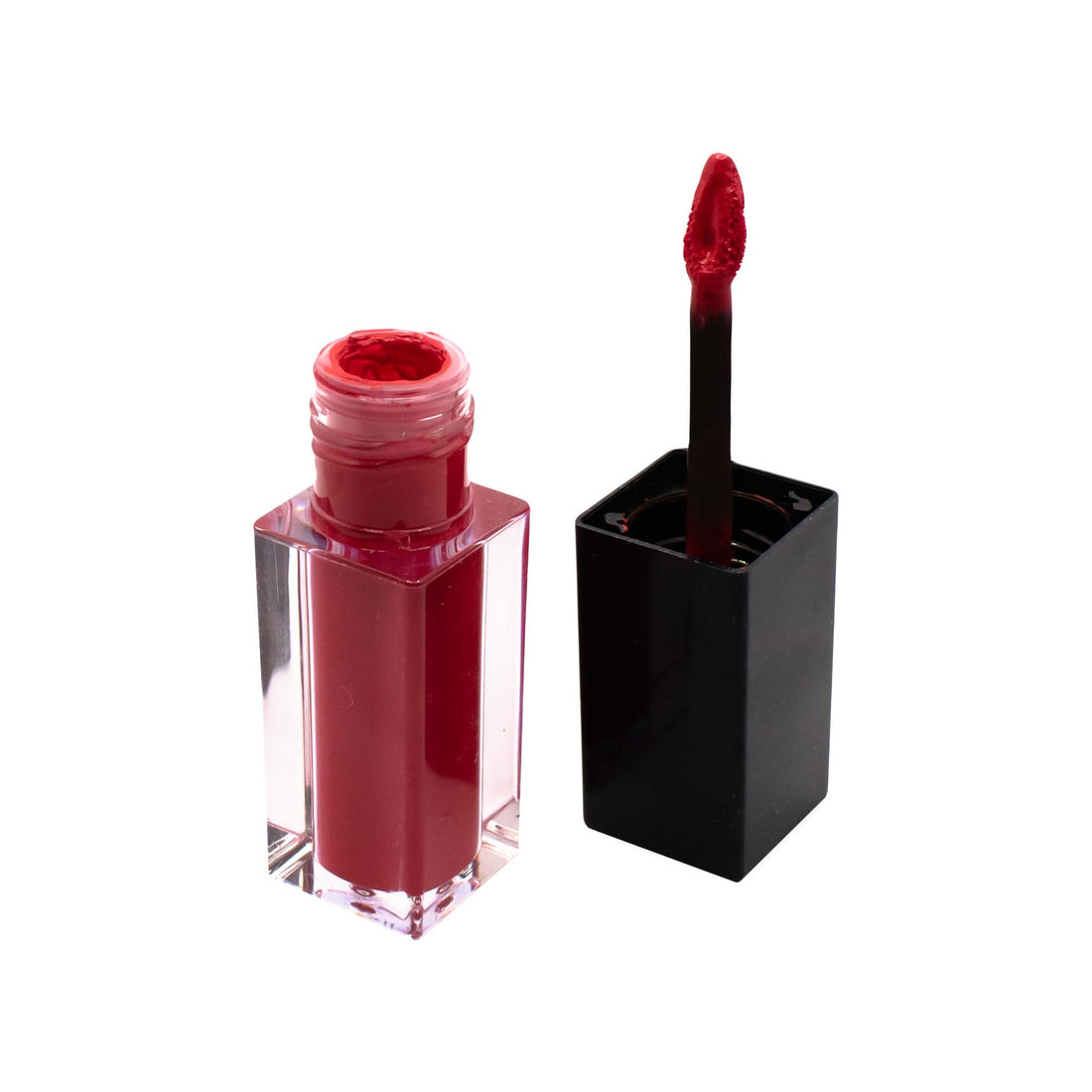 A premium lip shimmer tube displaying the Cruisin Organics Dark Sienna Matte Lip Shimmer label, showcasing its rich earthy-brown hue against a clean background.