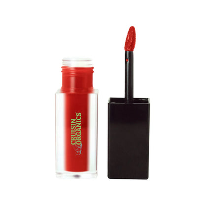 Cruisin Organics True Crimson Lip Stain with Vitamin E.  True Crimson is a rich red shade, made from a scale insect dye called Kermes vermilio. It&