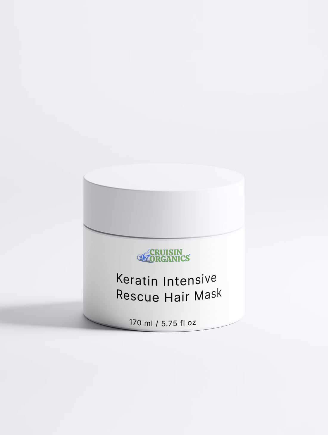 Jar of Keratin Intensive Rescue Hair Mask on a white background