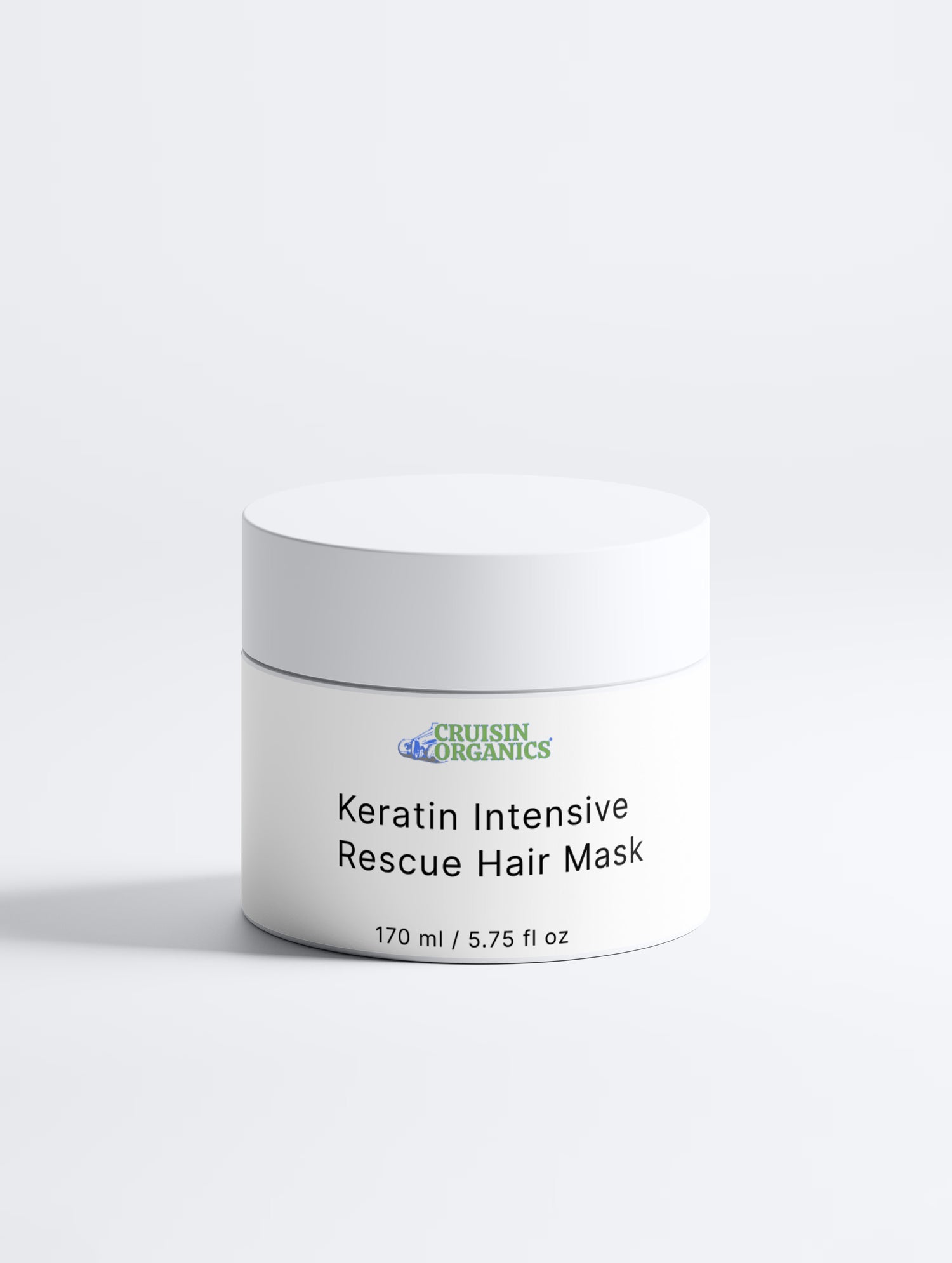 Jar of Keratin Intensive Rescue Hair Mask on a white background