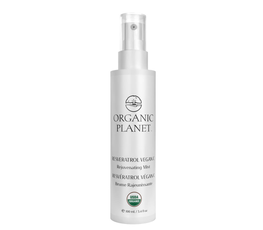 Organic Planet Resveratrol Mist premium USDA Certified Organic antioxidant toner spray bottle