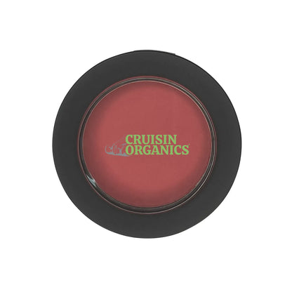 Cruisin Organics Warm Pink Single Pan Blush.  This talc-free blush is a silky, soft-pressed powder that seamlessly blends into your skin! Get the healthy, natural-looking flush your cheeks have always dreamed of. In a single pan, mix and match your favorite blush shades on-the-go for a day trip or a night out. Triple-milled for the finest powder quality, your skin will thank you for your love of clean beauty!