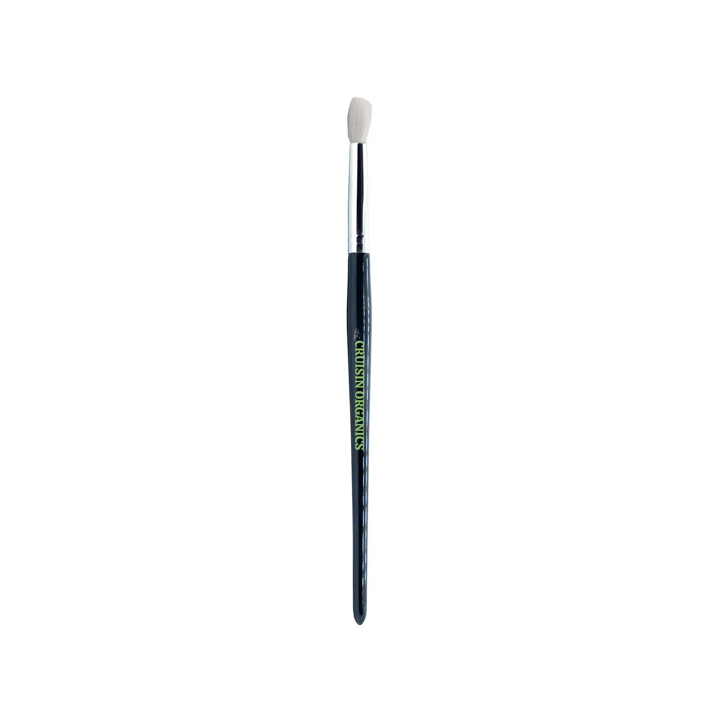 Looking for the right blending brush? The Cruisin Organics tapered blender is designed to seamlessly blend around the eye area. It’s perfect for softening intensities of eyeshadows if you want to blend out your makeup look, or use this brush to apply highlight to the brow bone. With natural goat hair, you’ll see a difference when you blend out powders with this high-quality brush!