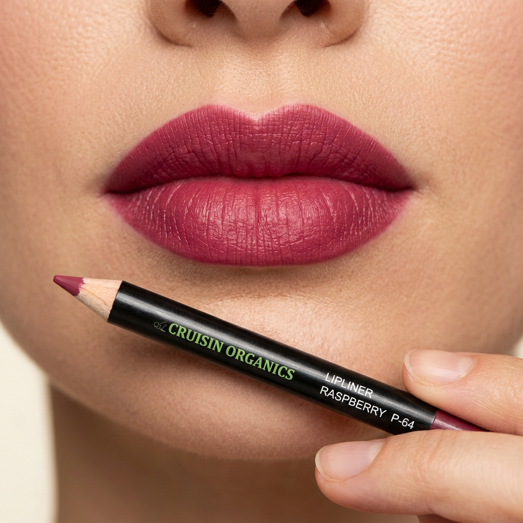 AI illustration of the finished Raspberry Beret lip look