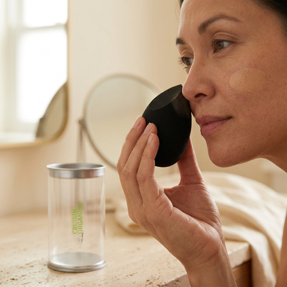 Classic Blender being used to blend foundation on the cheek