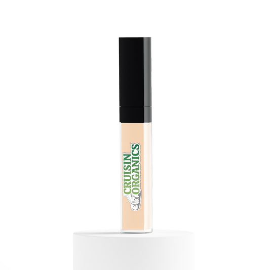 Glow up with Cruisin Organics' Light Porcelain Concealer. Our full coverage liquid concealer is enriched with nourishing ingredients and offers broad-spectrum protection. It's vegan, gluten-free, talc-free, paraben-free, sulfate-free, and phthalate-free! Experience a flawless, radiant finish with our specially crafted formula.  Concealer-901