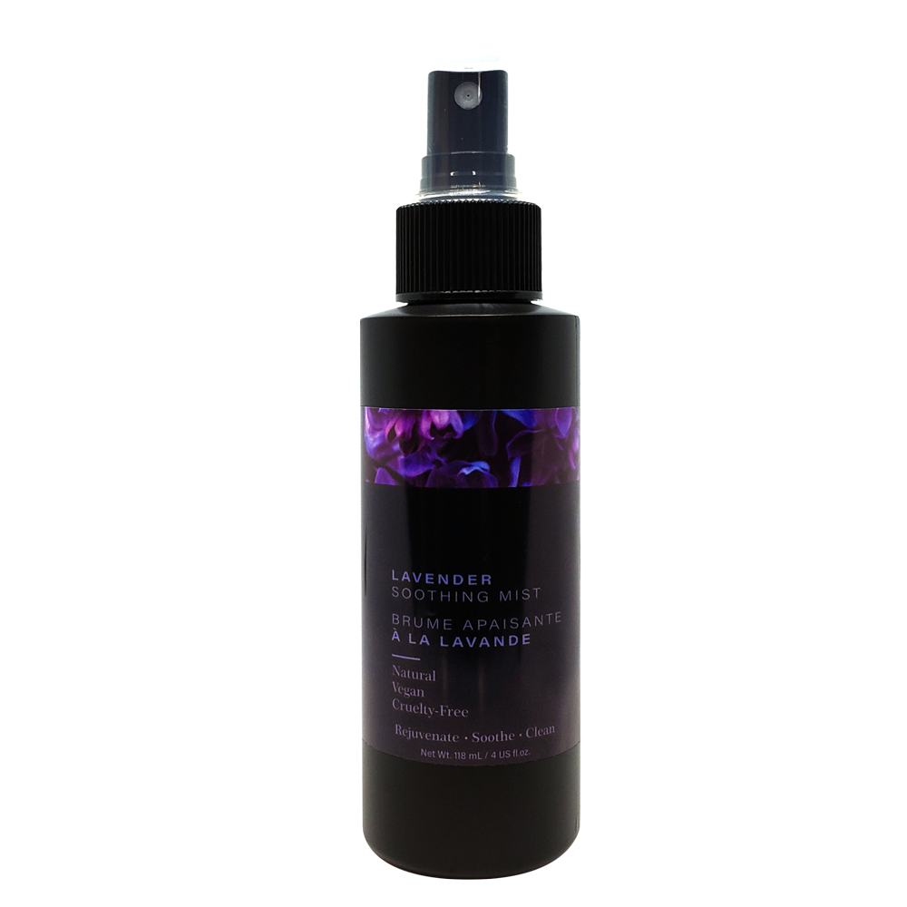 Lavender mist includes hyaluronic acid & resveratrol for plumping and hydration by Cruisin Organics.