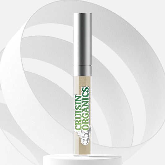 Cruisin Organics Glamour Lip Gloss Holographic  iridescent lip gloss, which contains avocado, jojoba, olive, and coconut oils, gives you a moisture boost for comfortable, long-wearing wear. 