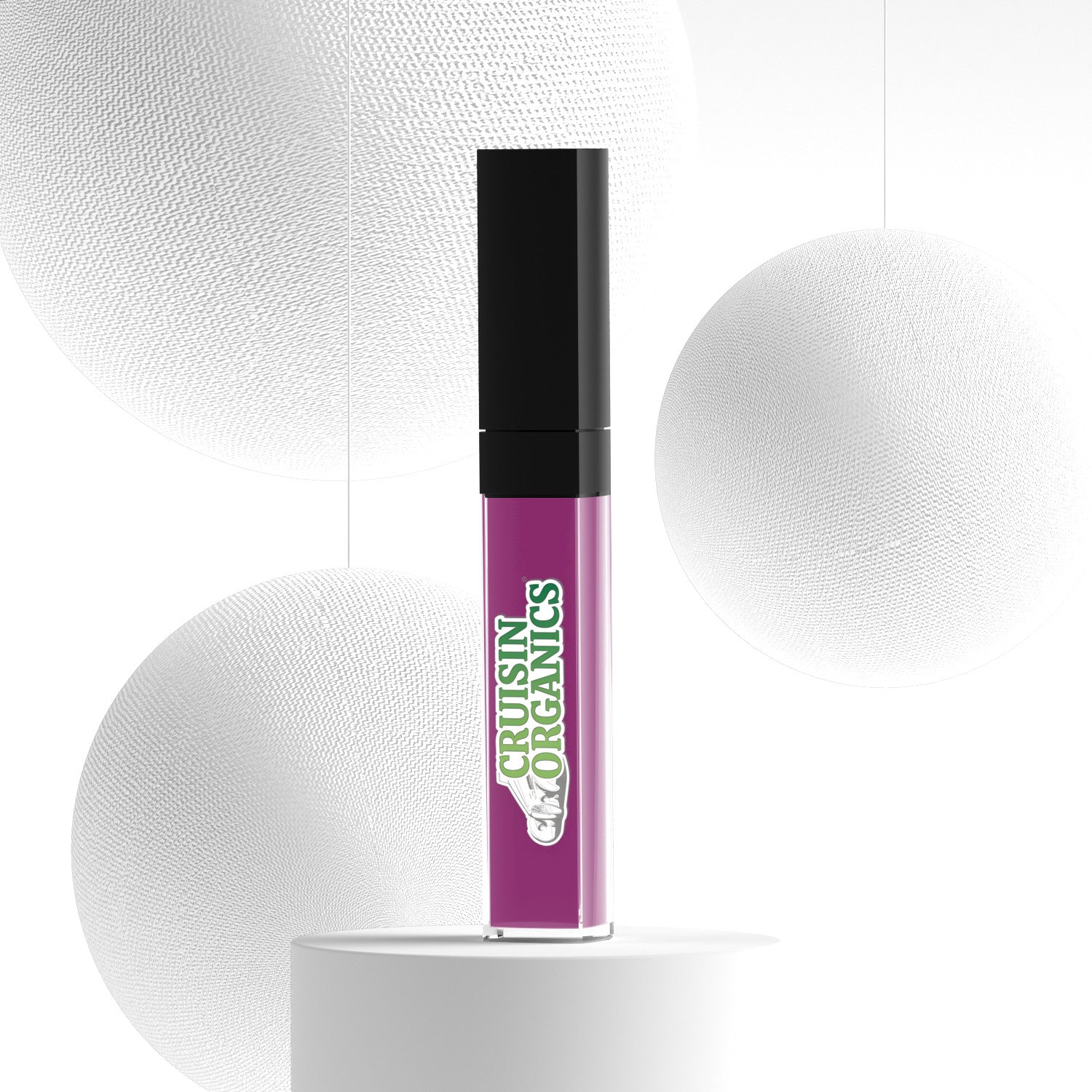 Cruisin Organics Purple Heart Liquid-Lipstick with SPF, cruelty-free and vegan is formulation with antioxidants and skin softening oils.