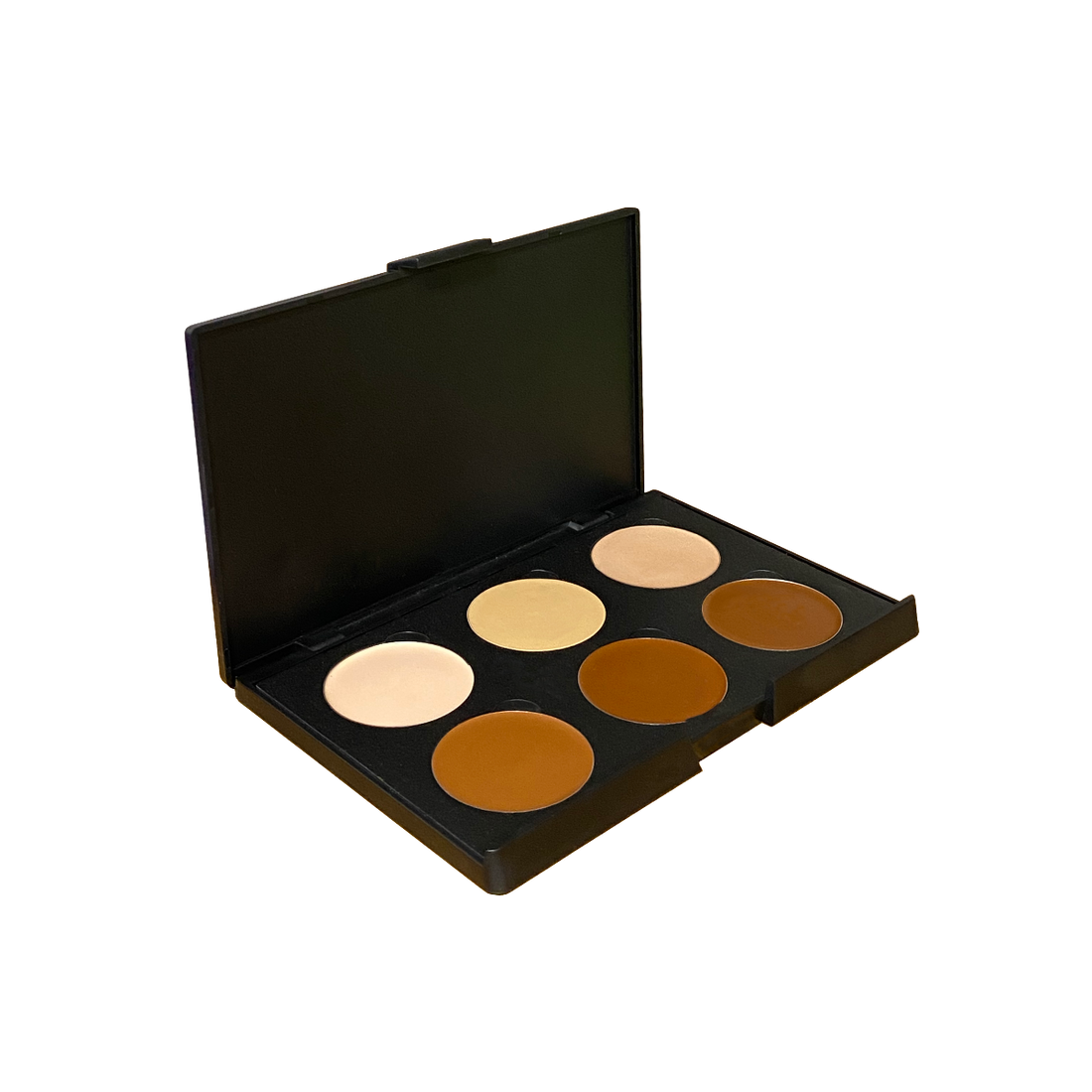 Elevate your makeup routine with our Cream Contour 6 Palette. Designed to enhance your best features, this exclusive 6 shade collection offers a blendable formula for a natural and seamless application. The deep shades define and the light shades illuminate, creating a soft-focus effect without shine. Achieve a creamy, lightweight finish with our silky powder formula
