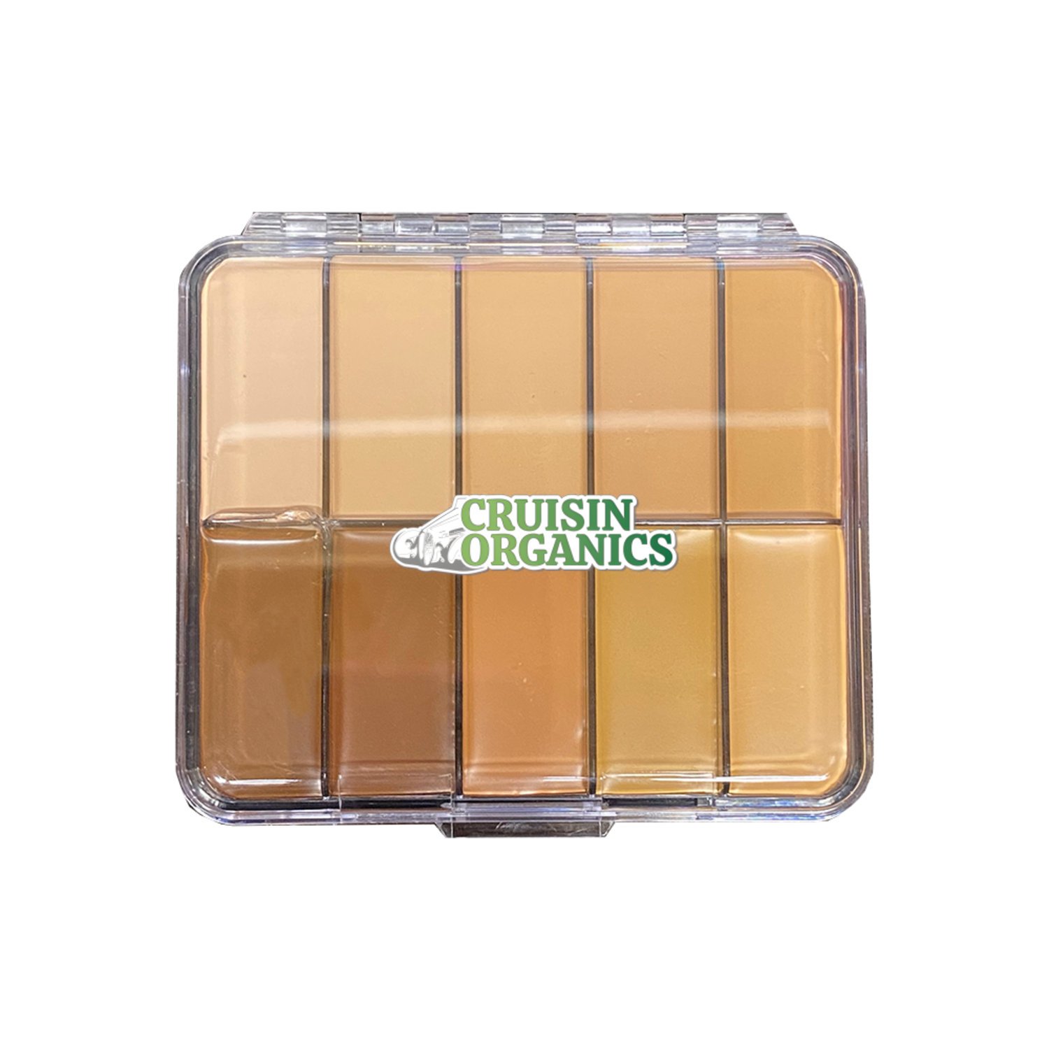 10 Palette HD Cream Foundation by Cruisin Organics. Mixed Cream to powder formula.