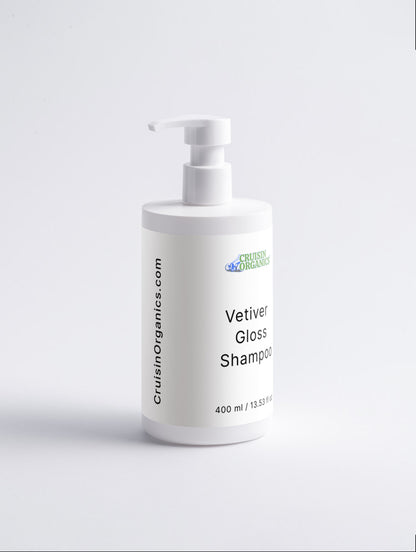 Cruisin Organics Vetiver Scalp Balance Shampoo 12.5 fl oz in clean white packaging
