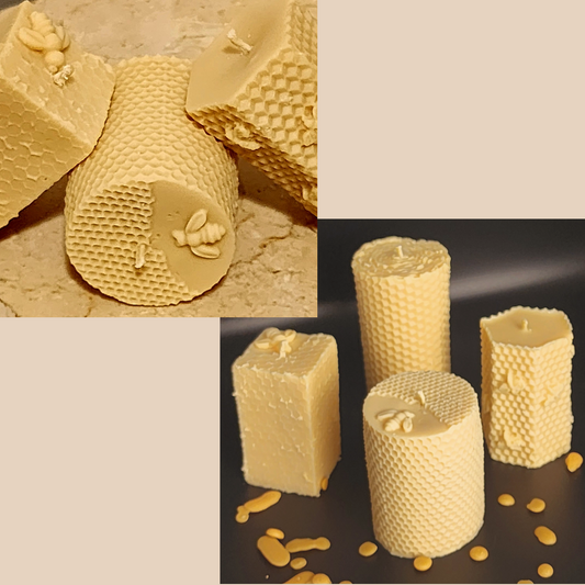 The USA beeswax honeycomb pillar is an eco-friendly and organic option for ambient illumination and home decor. Its honeycomb design and cotton wick ensure a consistent aromatherapy experience, while the USA-sourced beeswax provides a clean burn from Candle Elegance