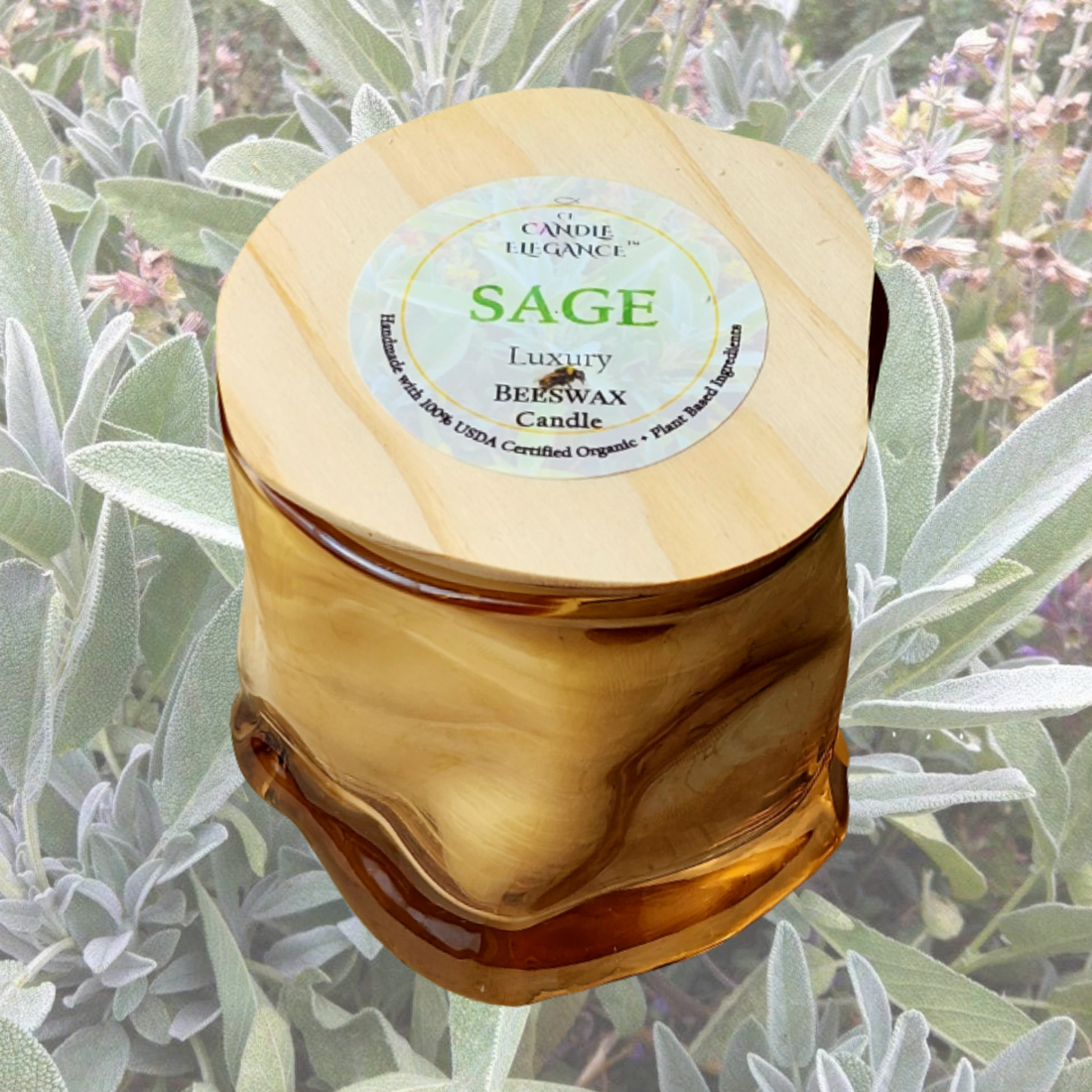 Sage Beeswax Candle Cruisin Organics ®